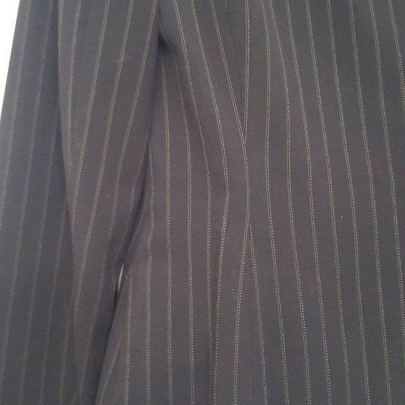 New STYLE & CO Strech Collection Womens Button Suit Jacket Black Striped - Picture 7 of 12